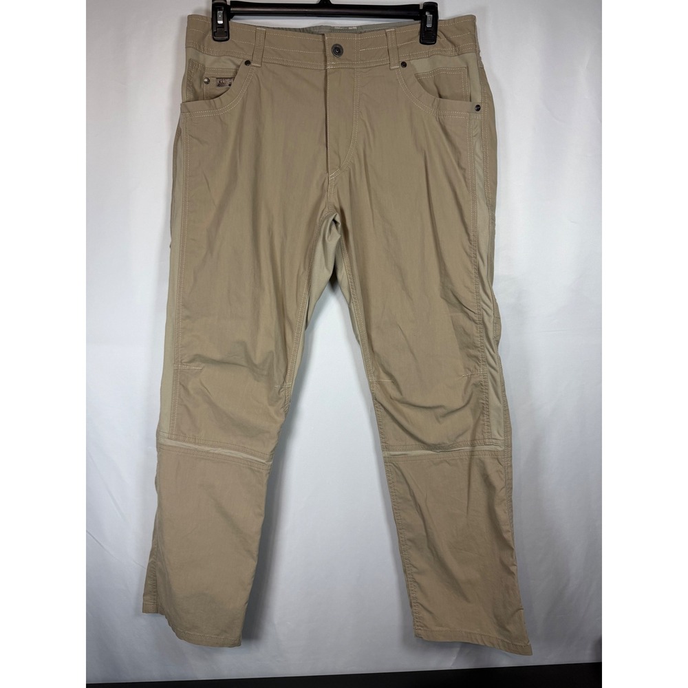 Kuhl Radikl Khaki Tan Hybrid Hiking Pants Mens 36x30 Stretch Outdoor 5115